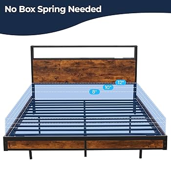 Amazon.com: BedsPick Full Size Bed Frame with 2-Tier Storage